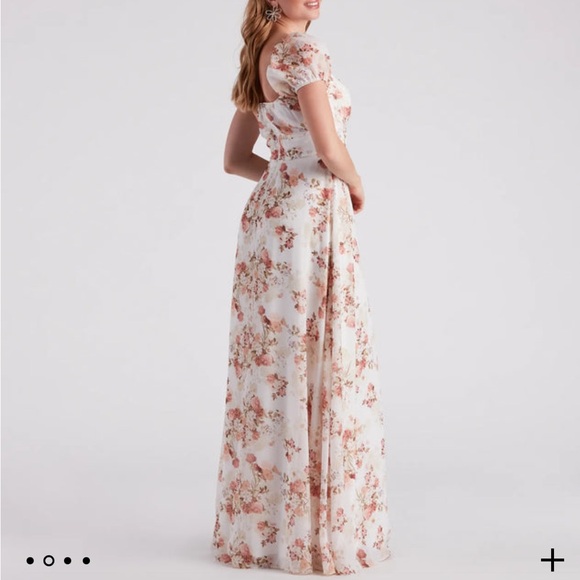 Floral Chiffon Dress, Size Small, Brand New - Picture 2 of 3